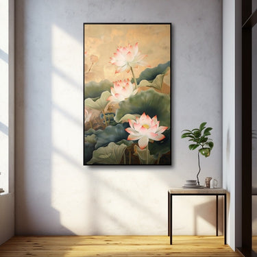 Zen Lotus Painting